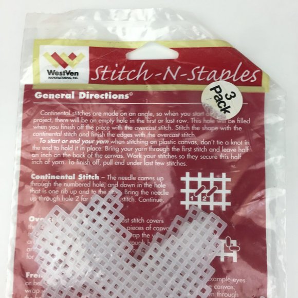 Vtg NIP Stitch n Staples Small Bat Halloween Yarn Craft w Finished Ghost Pumpkin - Picture 9 of 12